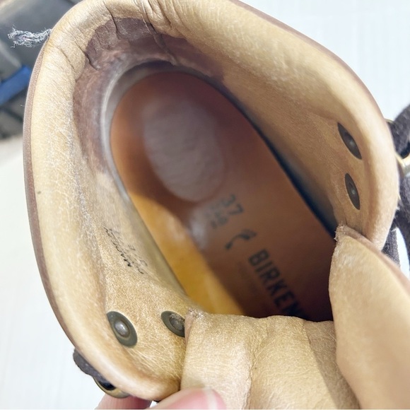 Birkenstock Jackson Boot Natural Nubuck Leather Brown Size 37 E Size 6 or 6.5 N - Picture 15 of 16